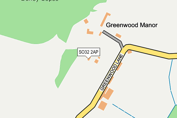 SO32 2AP map - OS OpenMap – Local (Ordnance Survey)