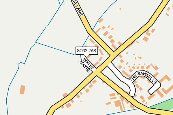 SO32 2AS map - OS OpenMap – Local (Ordnance Survey)