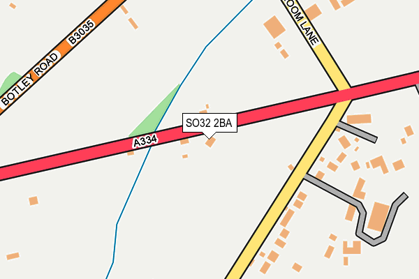 SO32 2BA map - OS OpenMap – Local (Ordnance Survey)