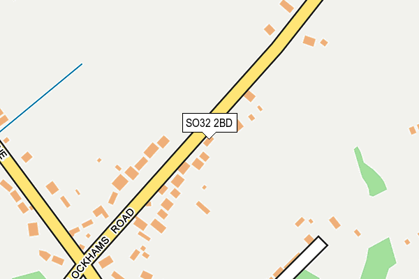 SO32 2BD map - OS OpenMap – Local (Ordnance Survey)