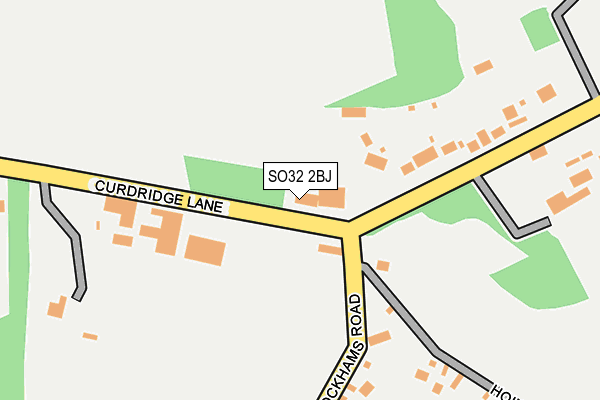 SO32 2BJ map - OS OpenMap – Local (Ordnance Survey)