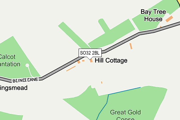 SO32 2BL map - OS OpenMap – Local (Ordnance Survey)