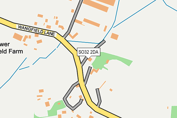 SO32 2DA map - OS OpenMap – Local (Ordnance Survey)