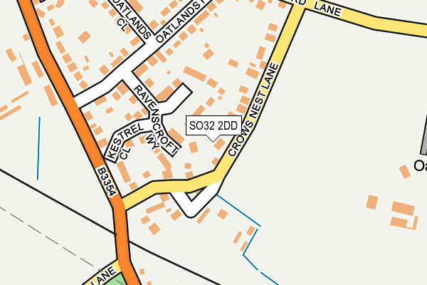 SO32 2DD map - OS OpenMap – Local (Ordnance Survey)