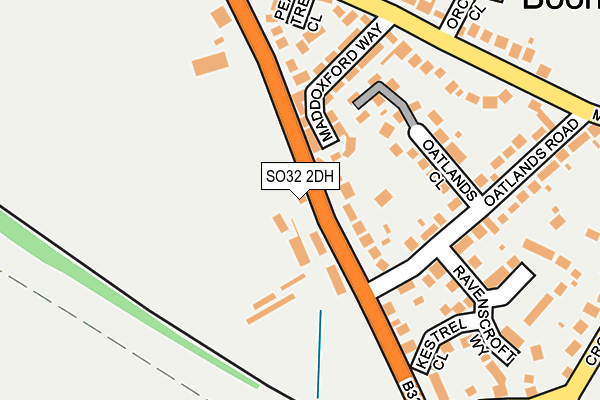 SO32 2DH map - OS OpenMap – Local (Ordnance Survey)