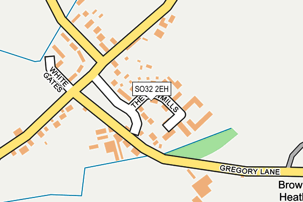 SO32 2EH map - OS OpenMap – Local (Ordnance Survey)