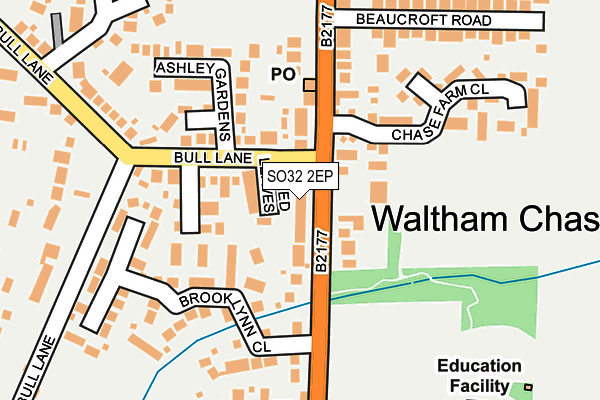 SO32 2EP map - OS OpenMap – Local (Ordnance Survey)