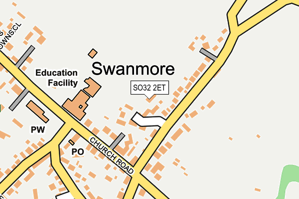 SO32 2ET map - OS OpenMap – Local (Ordnance Survey)