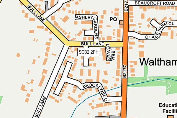 SO32 2FH map - OS OpenMap – Local (Ordnance Survey)