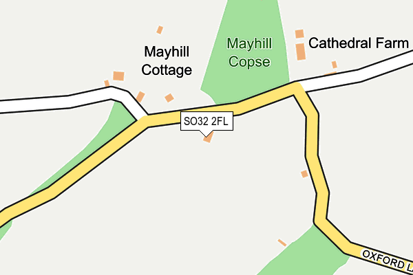 SO32 2FL map - OS OpenMap – Local (Ordnance Survey)