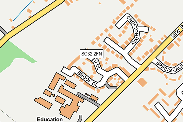 SO32 2FN map - OS OpenMap – Local (Ordnance Survey)