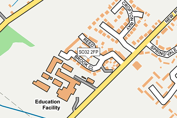 SO32 2FP map - OS OpenMap – Local (Ordnance Survey)
