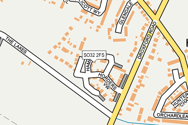 SO32 2FS map - OS OpenMap – Local (Ordnance Survey)