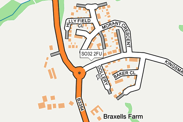 SO32 2FU map - OS OpenMap – Local (Ordnance Survey)