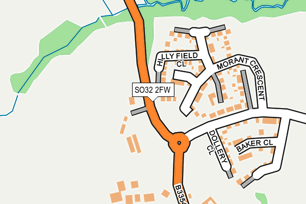 SO32 2FW map - OS OpenMap – Local (Ordnance Survey)