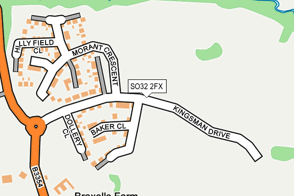 SO32 2FX map - OS OpenMap – Local (Ordnance Survey)