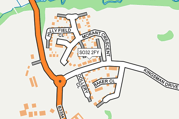 SO32 2FY map - OS OpenMap – Local (Ordnance Survey)