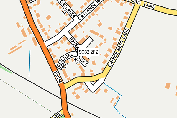 SO32 2FZ map - OS OpenMap – Local (Ordnance Survey)