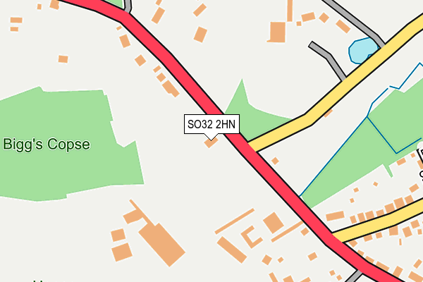 SO32 2HN map - OS OpenMap – Local (Ordnance Survey)