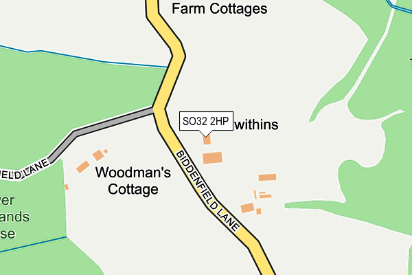 SO32 2HP map - OS OpenMap – Local (Ordnance Survey)