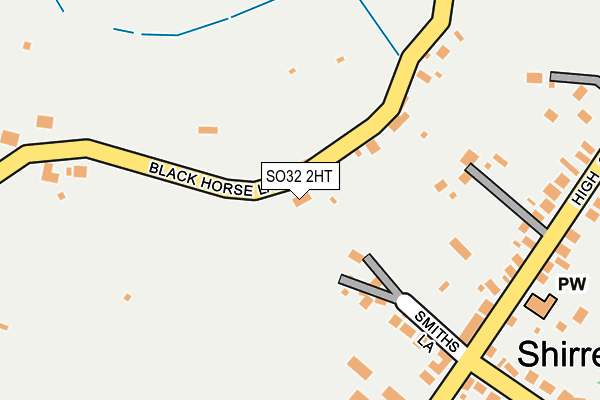 SO32 2HT map - OS OpenMap – Local (Ordnance Survey)