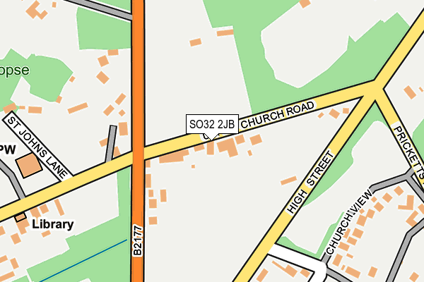 SO32 2JB map - OS OpenMap – Local (Ordnance Survey)