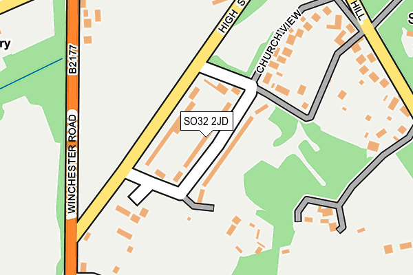 SO32 2JD map - OS OpenMap – Local (Ordnance Survey)