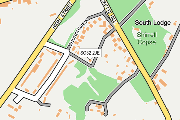 SO32 2JE map - OS OpenMap – Local (Ordnance Survey)