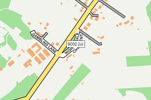SO32 2JJ map - OS OpenMap – Local (Ordnance Survey)