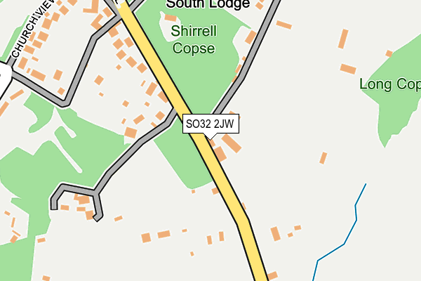 SO32 2JW map - OS OpenMap – Local (Ordnance Survey)