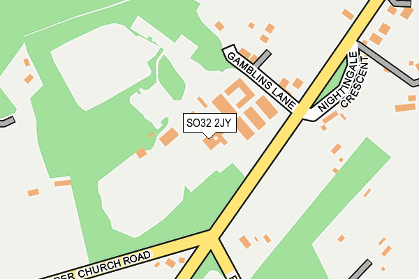 SO32 2JY map - OS OpenMap – Local (Ordnance Survey)
