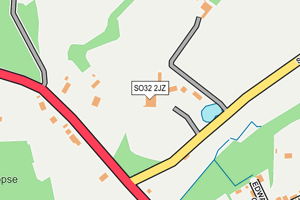 SO32 2JZ map - OS OpenMap – Local (Ordnance Survey)