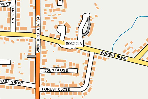 SO32 2LA map - OS OpenMap – Local (Ordnance Survey)