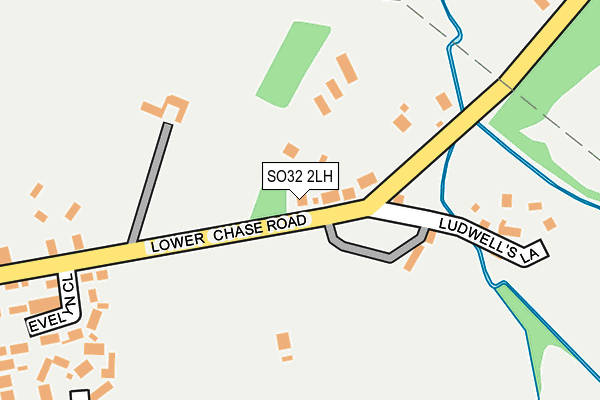 SO32 2LH map - OS OpenMap – Local (Ordnance Survey)