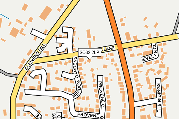SO32 2LP map - OS OpenMap – Local (Ordnance Survey)