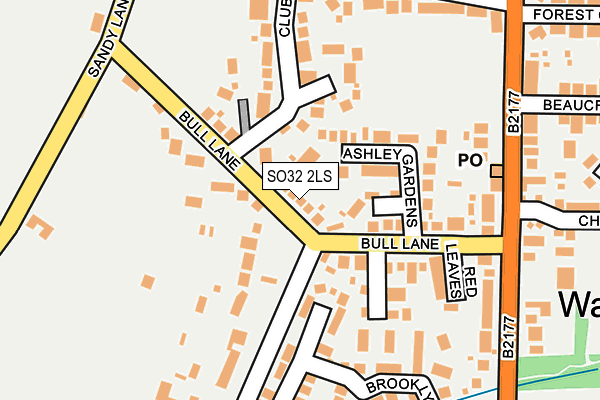 SO32 2LS map - OS OpenMap – Local (Ordnance Survey)