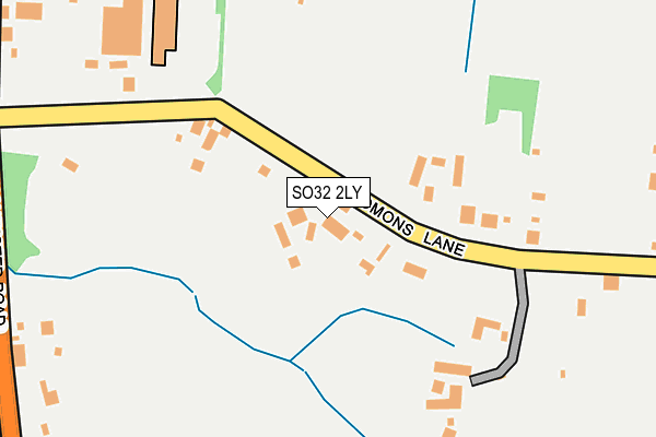SO32 2LY map - OS OpenMap – Local (Ordnance Survey)
