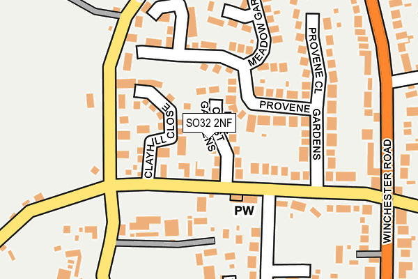 SO32 2NF map - OS OpenMap – Local (Ordnance Survey)