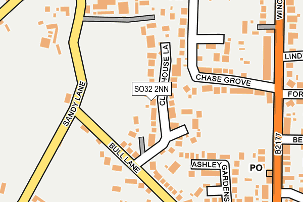 SO32 2NN map - OS OpenMap – Local (Ordnance Survey)