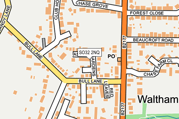 SO32 2NQ map - OS OpenMap – Local (Ordnance Survey)