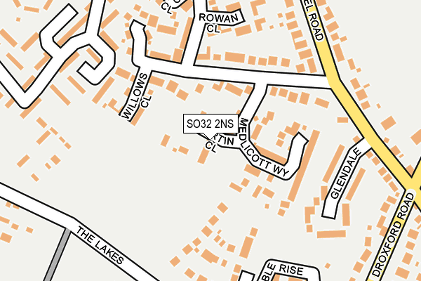 SO32 2NS map - OS OpenMap – Local (Ordnance Survey)