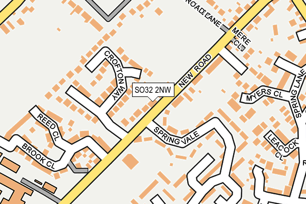 SO32 2NW map - OS OpenMap – Local (Ordnance Survey)