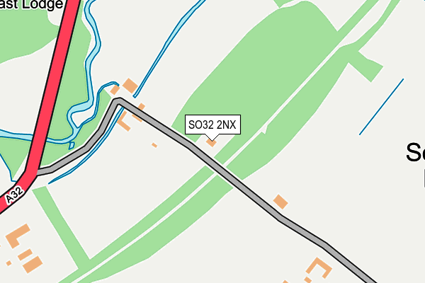 SO32 2NX map - OS OpenMap – Local (Ordnance Survey)