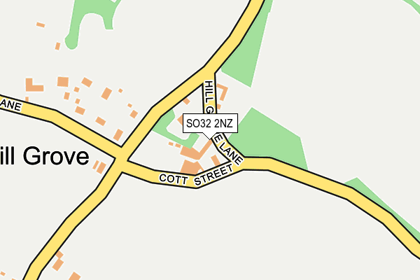 SO32 2NZ map - OS OpenMap – Local (Ordnance Survey)