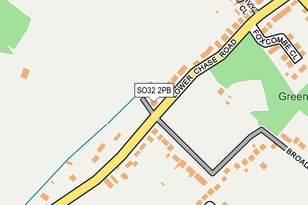 SO32 2PB map - OS OpenMap – Local (Ordnance Survey)