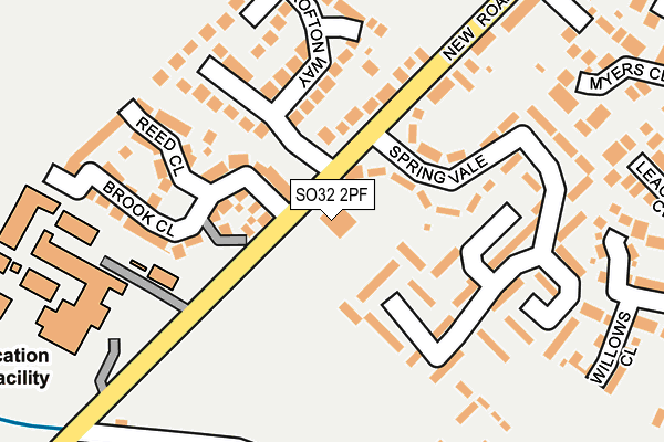 SO32 2PF map - OS OpenMap – Local (Ordnance Survey)