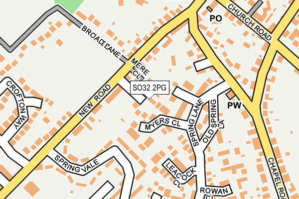 SO32 2PG map - OS OpenMap – Local (Ordnance Survey)
