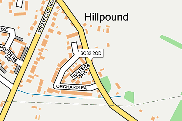 SO32 2QD map - OS OpenMap – Local (Ordnance Survey)