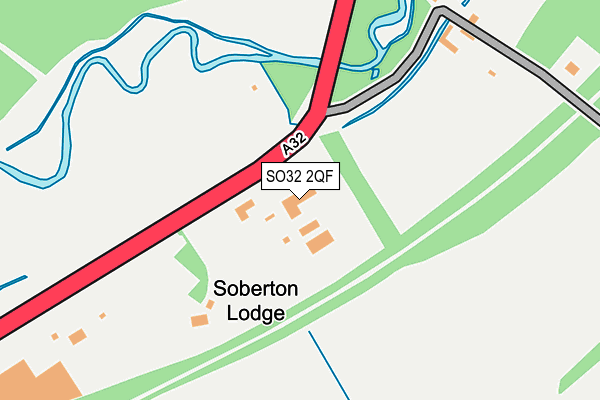 SO32 2QF map - OS OpenMap – Local (Ordnance Survey)