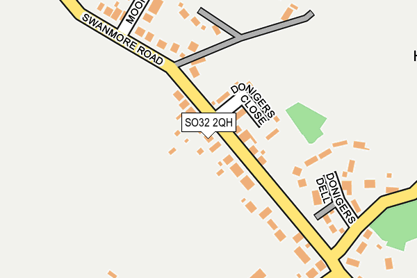 SO32 2QH map - OS OpenMap – Local (Ordnance Survey)